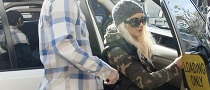 Christina Aguilera Not So Sexy in a White Range Rover