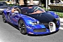 Chrome Blue Bugatti Veyron With Lightning Motif