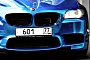 Chrome Blue-Wrapped BMW M5 F10