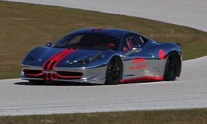 Chrome Ferrari 458 Challenge Spotted Racing