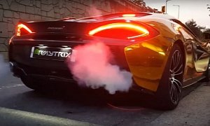 Chrome Gold Wrapped McLaren 570S with Armytrix Decatted Exhaust Goes Vaping