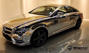 Chrome Mercedes CLS Looks Like the Silver Surfer