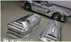 Chrome Mercedes SLS Comes With Matching Caskets