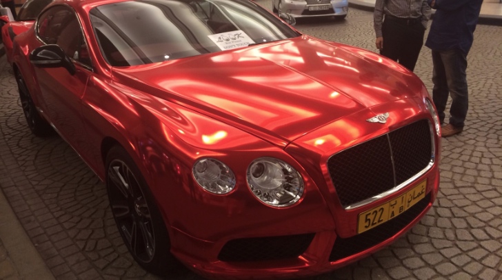 Chrome Red Bentley GT Looks Intangible in Dubai 
