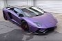 Chrome Red Lamborghini Aventador S Turns Matte Purple in Amazing Wrap Swap
