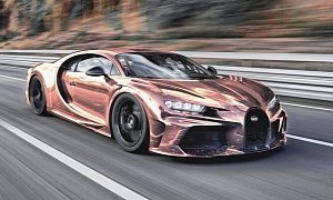 Chrome Rose Gold Bugatti Chiron Super Sport Shows "Mirror" Spec