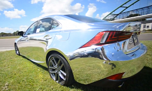 Chrome Wrapped 2014 Lexus IS Blends in the Scene