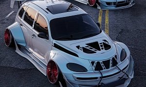 Chrysler PT Cruiser and Crossfire Race Car Renderings Are Funny