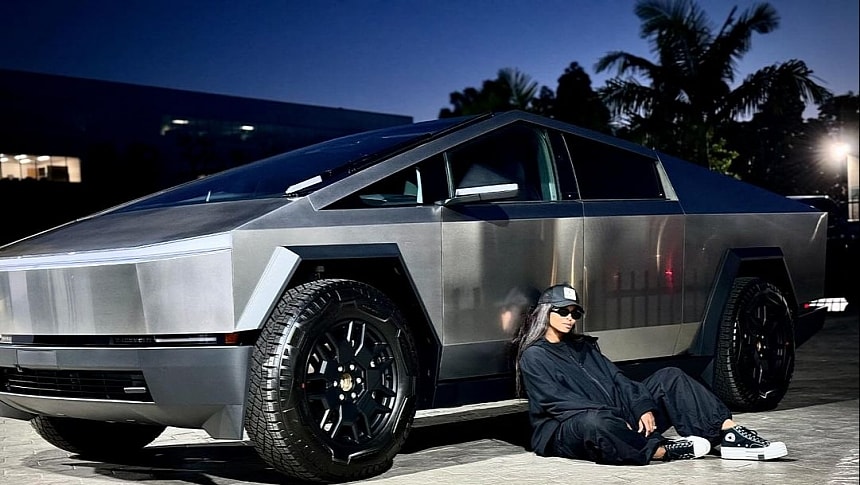 Ciara shows off her Cybertruck, makes it look even more badass