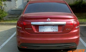 Citroen C4L Sedan Spotted Uncovered in China