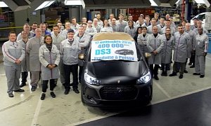 Citroen Celebrates 400,000th DS 3 to Roll Off the Assembly Line