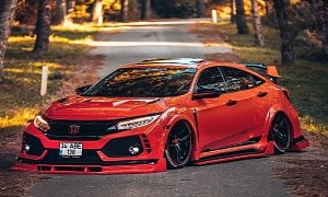 Civic Type R with Turkish Body Kit Is Literally Sitting Down