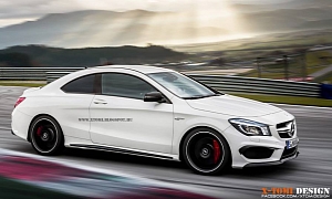 CLA 45 AMG Rendered as a Two-Door Coupe