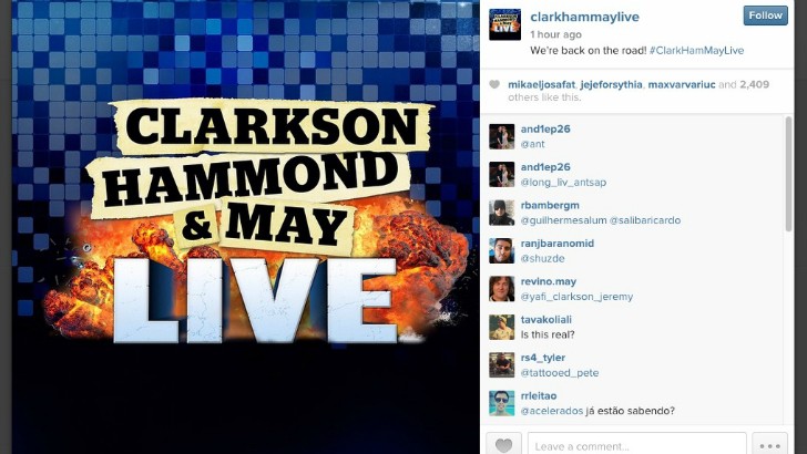 Clarkson, Hammond and May Live poster