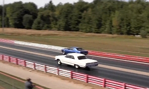 Classic Drag Race: 428 Cobra Jet Mustang vs. Chevy Impala SS