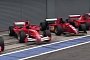 Classic Ferrari Formula 1 Cars Perform a Glorious Soundcheck at the Monza Circuit in Italy