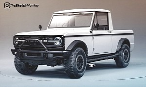 Classic Ford Bronco U14 Pickup Rendered With 2021 Ford Bronco Sasquatch Goodies