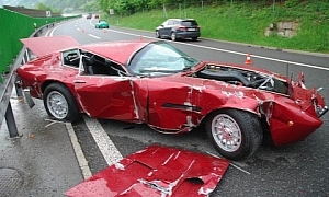 Classic Maserati Ghibli Wrecked in Switzerland