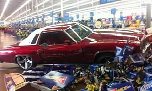 Classic Oldsmobile Cutlass Crashed Into Walmart