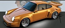 Classic Porsche 911 Becomes Simple and Clean Orange and Chrome RSR Custom