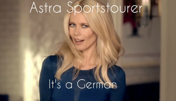 Claudia Schiffer in Opel Astra commercial
