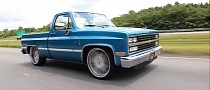 Clean-Blue Chevy C10 Silverado Rides on 26-Inch Forgiatos to Elevate Its LS3