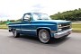 Clean-Blue Chevy C10 Silverado Rides on 26-Inch Forgiatos to Elevate Its LS3