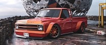 Clean-Slammed Widebody Chevy C10 Makes Digital Case for Vibrant Color Matching