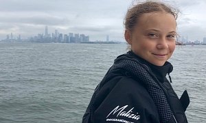 Climate Activist Greta Thunberg Sails Into NYC on Zero-Emissions Yacht