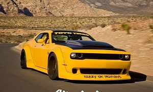 Clinched Dodge Challenger Hellcat Is a Widebody Carbon Banana