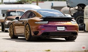 Color Flip Porsche 911 Turbo on Vossen Wheels Gets a Cool Film