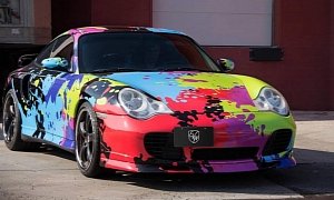Color Splash Porsche 911 Turbo Is a Freaky 996