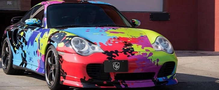 Color Splash Porsche 911 Turbo wrap