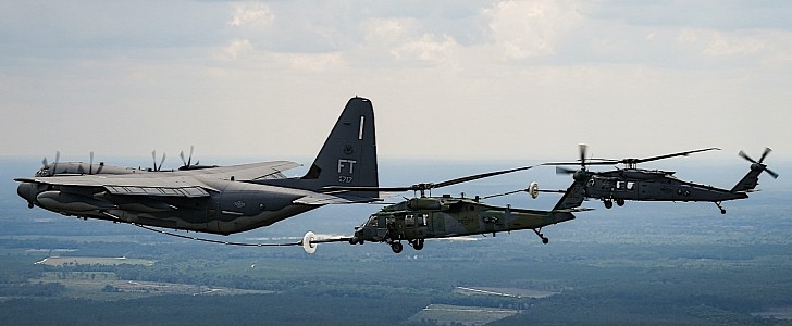 HC-130J Combat King II, HH-60G Pave Hawk and HH-60W Jolly Green II
