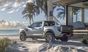 Compact Ford Pickup and SUVs Establish a New EV Family in an Alternate Reality