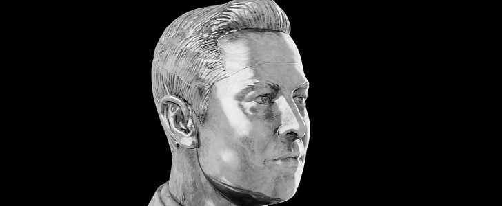 Elon Musk bust made by Russian company Caviar