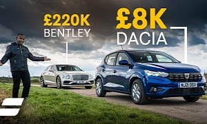 Comparing a Bentley Flying Spur to the Dacia Sandero, Britain's Cheapest Car
