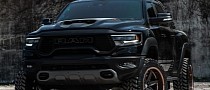 Compound Boosted Ram 1500 TRX Looks Inconspicuous on Black-Copper ANRKYs