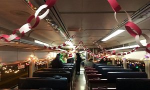 Conductor Decorates Train Car For Xmas, Commuter Rail Operator Takes It Down