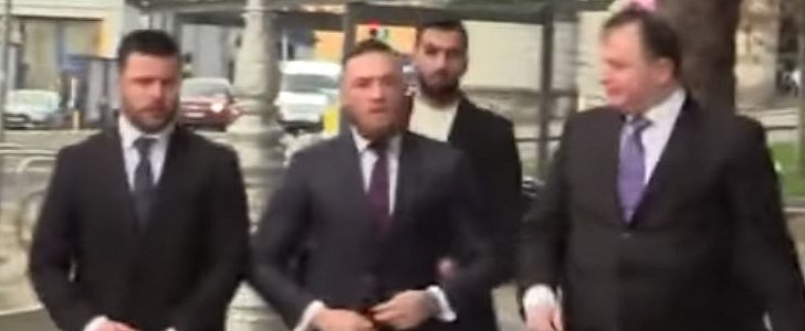 Conor McGregor walks into Irish court to be cleared of road traffic charges