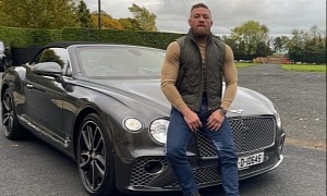 Conor McGregor Drives His Bentley Continental GT Speed Convertible With the Top Down