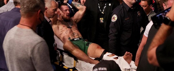 Conor McGregor broke his tibia during the Dustin Poirier fight, is now confined to mobility scooter  