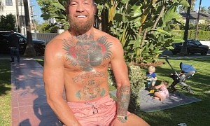 Conor McGregor on a Training Bike Looks Like a Tiger With an Exciting Toy