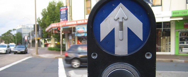 Australian pedestrian light button