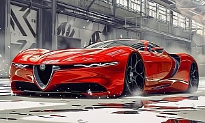 Contemporary Alfa Romeo Supercar Bears the Tonale Face on a Feisty CGI Coupe Body