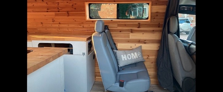 Converted Ford Transit Works as Party, Camper, and Cargo Van