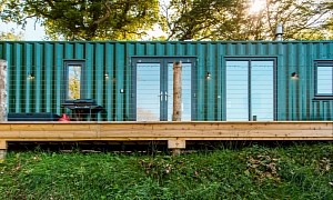 Converted Shipping Container in the UK Reveals a Surprisingly Luxurious Interior