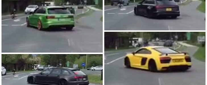 Convoy of Audi RS6 Avants Leaving Worthersee 2016 Is an Eargasm