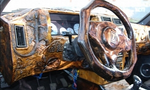 Cool Car Interior Made From Wood
