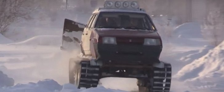 Cool Russian Mechanic Turns His Lada into a DIY Tank